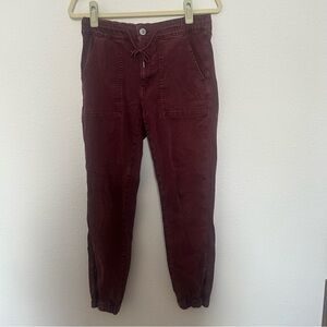 American Eagle Outfitters Size 6 Burgundy Joggers Trousers Pants